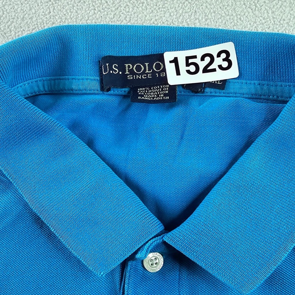 US Polo Assn Short Sleeve Polo Shirt Mens Size XXL Blue Classic‎ Fit - Picture 10 of 10